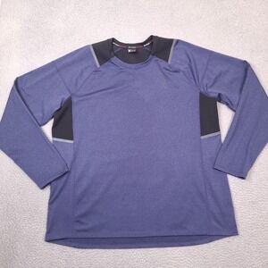 Spyder‎ Active Sweatshirt Mens XXL Blue Black Fleece Lined Stretch L/S Pullover